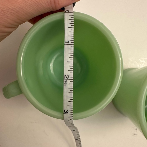 Vintage Fire King Jadeite D-Handle Coffee Mugs 2 Pieces - Picture 10 of 11